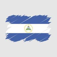 nicaragua flagge bürste vektor