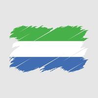 sierra leone flagge bürste vektor