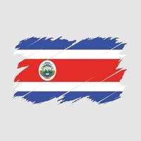 Bürste mit Costa-Rica-Flagge vektor