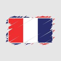 Frankreich Flagge Pinsel vektor