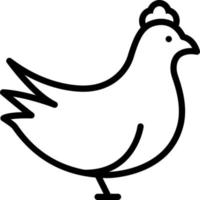 Liniensymbol für Huhn vektor