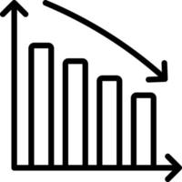 Liniensymbol zum Absteigen vektor