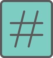 Hashtag-Vektor-Icon-Design vektor