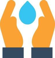 Hand, die Wasser-Vektor-Icon-Design hält vektor