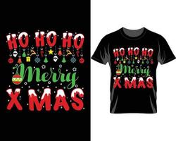 ho ho ho glad jul t skjorta design vektor