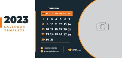 kalender 2023, kalender företags- design mall vektor