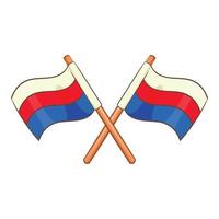 Symbol für russische Nationalflaggen, Cartoon-Stil vektor