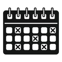 Arbeitskalender-Symbol einfacher Vektor. Bürozeit vektor