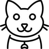 Liniensymbol für Katzen vektor
