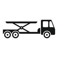 Fracht-LKW-Symbol einfacher Vektor. Flughafenunterstützung vektor