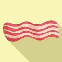 mat bacon ikon platt vektor. skiva kött vektor