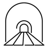 U-Bahn-Tunnel-Symbol Umrissvektor. Straßenauto vektor