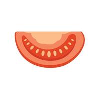 vegetabiliska tomat skiva ikon platt isolerat vektor