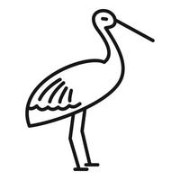 Chinesischer Storch-Symbol-Umrissvektor. Flugvogel vektor