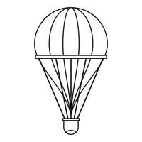 aerostat ikon, översikt stil vektor