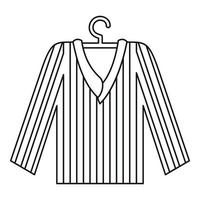 Pyjama-Shirt-Symbol, Umrissstil vektor