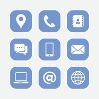 Medien- und Kommunikations-Flachbild-Icon-Set, mobile Icon-Design-Illustration, Telefon-Icon-Vektor, App, ui, Vektor