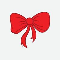 rote Schleife mit Schleifen-Symbol. dekoration für weihnachtsgeschenke und weihnachtskarten. geburtstagsfeier dekor gestaltungselement. Vektor-Illustration vektor