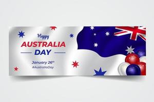 vinka flagga med Australien dag januari 26: e firande baner på isolerat bakgrund vektor