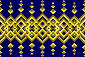 luxuriöses elegantes Gold und tiefblaue Farbe nahtlose Verflechtungen geometrischer nahtloser Designmustervektor für Hintergrundtapetenstofftextilheim- und Dekorationspapierverpackungsnotizbuch vektor