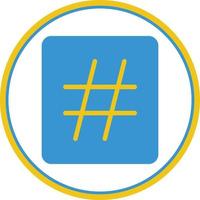 Hashtag-Vektor-Icon-Design vektor