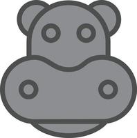 Hippo-Vektor-Icon-Design vektor