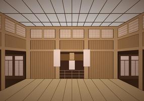 Indoor Dojo Tempel vektor