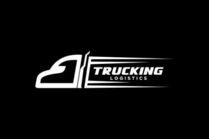 lastbil logotyp mall, perfekt logotyp för företag relaterade till bilindustrin. vektor