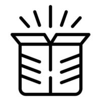 Geschenkbox-Symbol Umrissvektor. glückliche Freude vektor