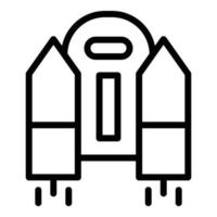 Packung Jetpack-Symbol Umrissvektor. Raketenschub vektor