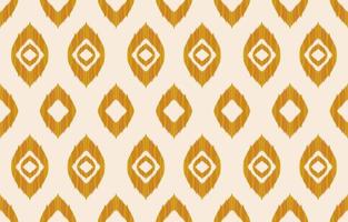 abstrakt etnisk ikat geometrisk sömlös mönster. aztec inföding stam- tyg gyllene mönster på äggskal bakgrund. vektor design för textur, textil, Kläder, tapet, matta, skriva ut, illustration