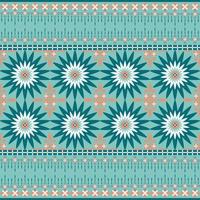 geometrisches ethnisches Blumenmuster nahtloses orientalisches traditionelles Design für Stoff, Vorhang, Hintergrund, Teppich, Tapete, Kleidung, Verpackung, Batik, Textil vektor