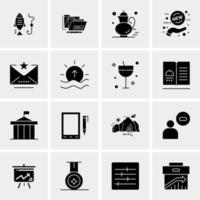 16 universelle Business-Icons Vektor kreative Icon-Illustration zur Verwendung in Web- und Mobilprojekten