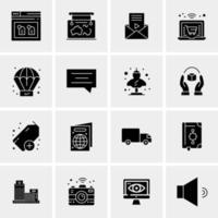 16 universelle Business-Icons Vektor kreative Icon-Illustration zur Verwendung in Web- und Mobilprojekten