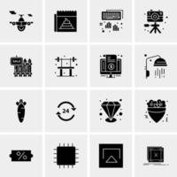 16 universelle Business-Icons Vektor kreative Icon-Illustration zur Verwendung in Web- und Mobilprojekten