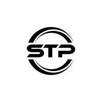 stp brev logotyp design i illustration. vektor logotyp, kalligrafi mönster för logotyp, affisch, inbjudan, etc.