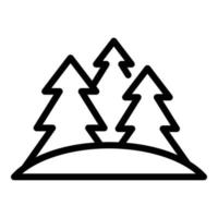 Alaska Tanne Symbol Umriss Vektor. winter usa vektor