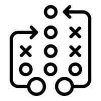 Schach-Strategie-Icon-Umrissvektor. Online Spiel vektor
