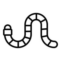 Bodenwurm-Symbol-Umrissvektor. Gartenerde vektor