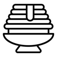 Japan-Essen-Icon-Umrissvektor. asiatischer reis vektor