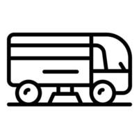 Bürgersteig-LKW-Symbol Umrissvektor. Straßenreinigung vektor