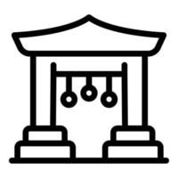 Stadtbild Bogensymbol Umrissvektor. Stadt Kyoto vektor
