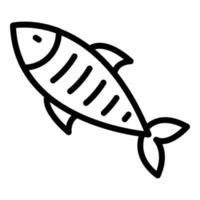 Montenegro-Fisch-Symbol-Umrissvektor. Kartentour vektor