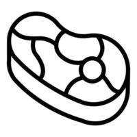 Symbol-Umrissvektor für rohes Fleisch. Paläo-Diät vektor
