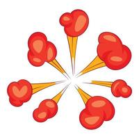 Symbol für Explosionseffekt, Cartoon-Stil vektor
