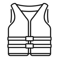 Rettungsweste Symbol Umrissvektor. Sicherheitsjacke vektor