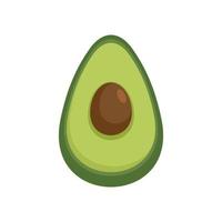 Superfood-Avocado-Symbol flacher isolierter Vektor