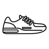 Gummi-Sneaker-Symbol Umrissvektor. Sportschuh vektor