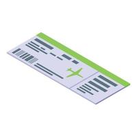 Flugzeugticket-Symbol isometrischer Vektor. Impfpass vektor