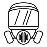 Schablone Gasmaske Symbol Umrissvektor. chemische Luft vektor